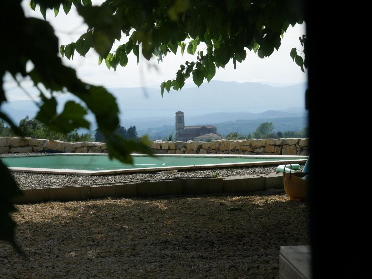 Bed and Breakfast Les Agaves Piscine Panoramique Vue Exceptionnelle Grospierres Exteriér fotografie